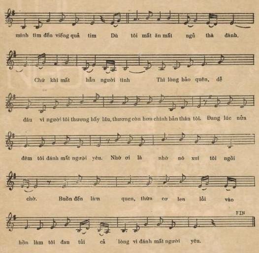 Sheet nhạc Tôi Mất Người Yêu 1 2